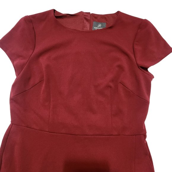 Adrianna Papell Knit Crepe Ruffled Wrap Dress 4 - Picture 14 of 16